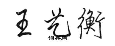 駱恆光王藝衡行書個性簽名怎么寫