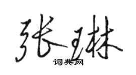 駱恆光張琳行書個性簽名怎么寫