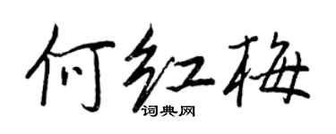 王正良何紅梅行書個性簽名怎么寫