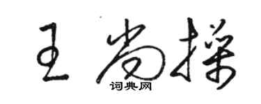 駱恆光王尚操草書個性簽名怎么寫