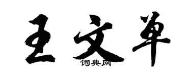 胡問遂王文單行書個性簽名怎么寫