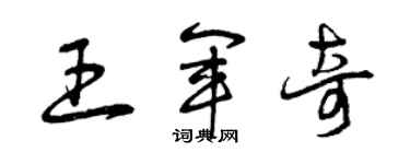 曾慶福王軍奇草書個性簽名怎么寫