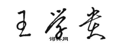 駱恆光王學貴草書個性簽名怎么寫