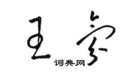 駱恆光王氛草書個性簽名怎么寫