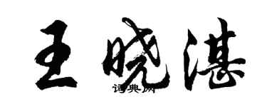 胡問遂王曉湛行書個性簽名怎么寫