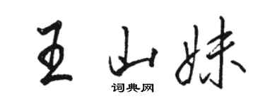 駱恆光王山妹行書個性簽名怎么寫