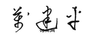 駱恆光萬建平草書個性簽名怎么寫