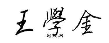 王正良王學金行書個性簽名怎么寫