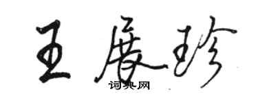 駱恆光王展珍行書個性簽名怎么寫