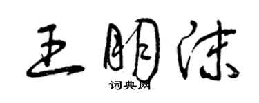 曾慶福王朋沫草書個性簽名怎么寫