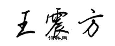 王正良王震方行書個性簽名怎么寫