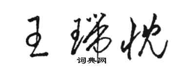 駱恆光王瑞忱草書個性簽名怎么寫