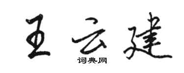 駱恆光王雲建行書個性簽名怎么寫