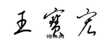 梁錦英王寶宏草書個性簽名怎么寫