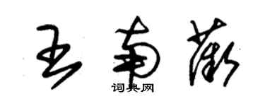 朱錫榮王南薇草書個性簽名怎么寫