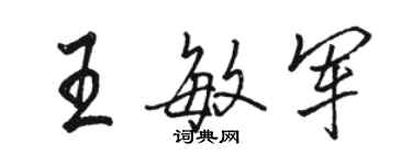 駱恆光王敏軍行書個性簽名怎么寫