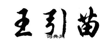 胡問遂王引苗行書個性簽名怎么寫