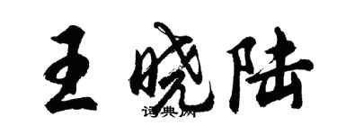 胡問遂王曉陸行書個性簽名怎么寫