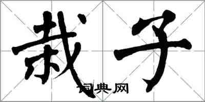 翁闓運栽子楷書怎么寫