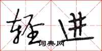 段相林輕進行書怎么寫