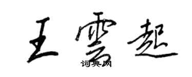 王正良王雲起行書個性簽名怎么寫