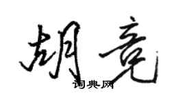 駱恆光胡競行書個性簽名怎么寫