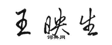 駱恆光王映生行書個性簽名怎么寫