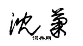 朱錫榮沈菊草書個性簽名怎么寫