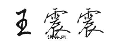 駱恆光王震震行書個性簽名怎么寫