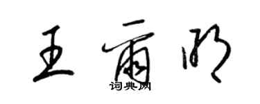 梁錦英王爾明草書個性簽名怎么寫