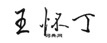 駱恆光王懷丁行書個性簽名怎么寫