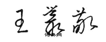 駱恆光王叢敬草書個性簽名怎么寫