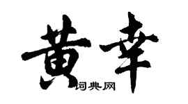 胡問遂黃幸行書個性簽名怎么寫