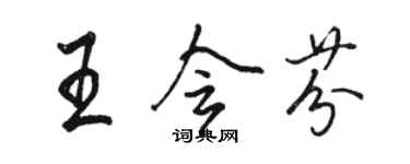 駱恆光王會芬行書個性簽名怎么寫