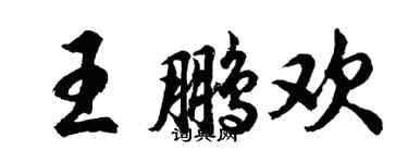 胡問遂王鵬歡行書個性簽名怎么寫
