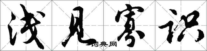 胡問遂淺見寡識行書怎么寫