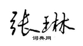 曾慶福張琳行書個性簽名怎么寫