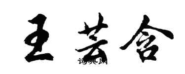 胡問遂王芸含行書個性簽名怎么寫