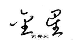 梁錦英金星草書個性簽名怎么寫