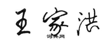 駱恆光王家洪行書個性簽名怎么寫