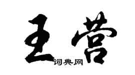 胡問遂王營行書個性簽名怎么寫