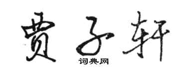 駱恆光賈子軒行書個性簽名怎么寫
