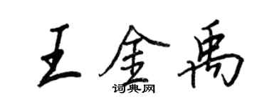 王正良王金禹行書個性簽名怎么寫