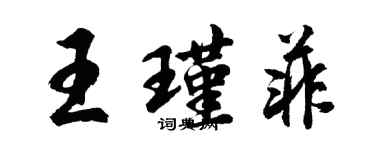 胡問遂王瑾菲行書個性簽名怎么寫