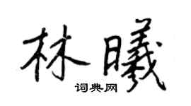 王正良林曦行書個性簽名怎么寫