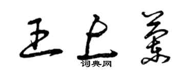 曾慶福王上蘭草書個性簽名怎么寫