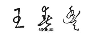 駱恆光王春豐草書個性簽名怎么寫