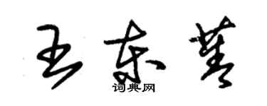 朱錫榮王東菁草書個性簽名怎么寫