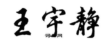 胡問遂王宇靜行書個性簽名怎么寫
