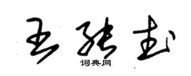 朱錫榮王能武草書個性簽名怎么寫